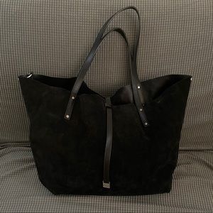 Tiffany & Co. Suede Reversible Black Leather Tote